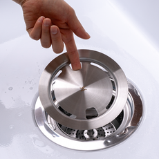 JVR 全304不鏽鋼水槽蓋 排水口蓋 4孔型, 1個, 灰色