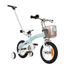 ZOKO 12吋兒童自行車, 1個, 薄荷綠 + 白色, 91cm