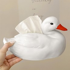 Mirnoa 可愛鴨子造型獨特擺飾面紙盒 MMM3442, 白色
