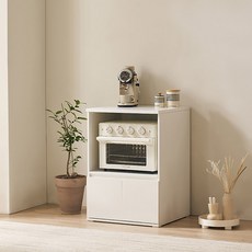 삼익가구 더쿡 오픈형 렌지대 주방수납장 600 방문설치, 화이트, 2단