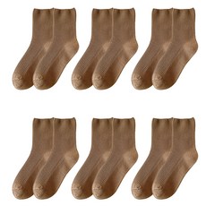 JOY MULTI 卡布奇諾羅紋孕婦襪棕色, 6雙