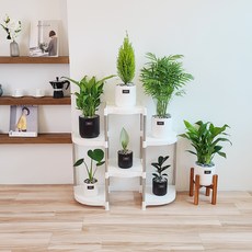 Bandi 附接水盤花盆整理架, 白色, 6層