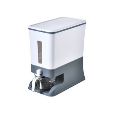 Haram 一鍵式計量米桶 10kg, 灰色, 1個