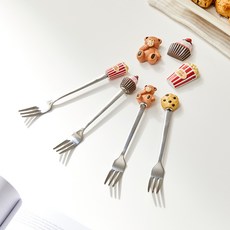 Modern House 熊熊早午餐茶叉 4件組, N/A, 1組