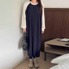 Bori Mom Latte 拉格蘭長版孕婦洋裝 a60