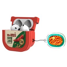 AURAFLO CJ Haechandle AirPods 4代 保護殼, A25A4-ACSAD-RD, 1個, 辣椒醬