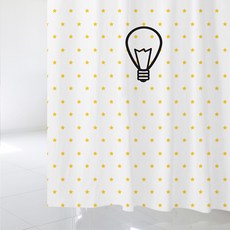 浴簾 L號+不鏽鋼掛鉤 12入+窗簾掛桿 白色, 混色系, 1套