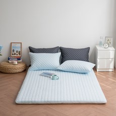 Inyx 純棉 Seragio 絎縫床墊套, 天藍色