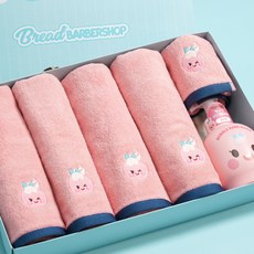 CHUNGMU TOWEL Kloumang 麵包理髮廳 角色禮物 刺繡洗臉毛巾 160g 30支 精梳棉紗 4入, 馬卡龍, 1個