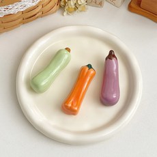Modernat 蔬菜系列陶瓷筷架, 3個, 高麗菜, 茄子, 南瓜