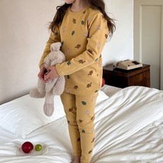 EYOUMONG 女童優貝里學生長袖長褲內搭居家服套裝