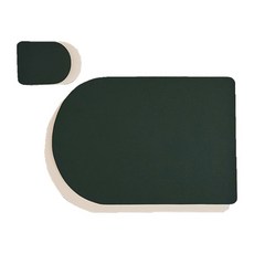 잇곰 심플한 호텔식 테이블매트 + 컵받침 세트, 아이보리(매트), 카키(컵받침), 30 x 45 cm, 1개