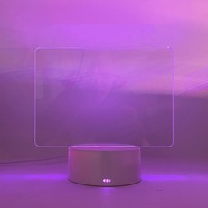 USB 투명 감성 3D 무드등 7색 가로형 WIDE, 혼합색상