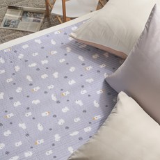 롤베이비 유아용 줄 누빔 고정밴드 패드, 퍼피 퍼플, 1개