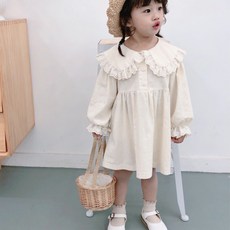 JOYMULTI 女童圓形荷葉邊連身裙