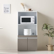 파로마 벨로 1200 LPM 멀티 렌지대 다용도 주방수납장 방문설치, 메탈실버, 3단