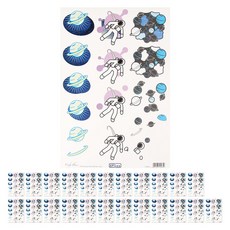 데어리즈 우주 셀프 입체 스티커 만들기 A 24p, 혼합색상, 1개