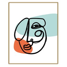 추상 일러스트 그림 인테리어 액자 IDP-055, 엣지 골드