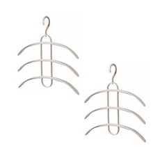 알럽홈 3층 크레이티브 옷걸이, 베이지, 2개입