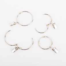 101度 鋼製開口式掛鉤夾環 20入組, 20個, 銀色