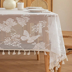 알버트현 북유럽풍 감성 면 린넨 사계절 식탁보, 스타일3, 1개, 100 x 140 cm