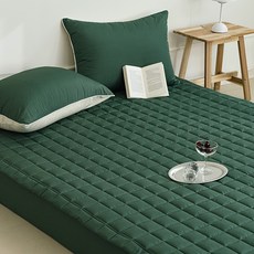 SesaOnline Soft透氣柔軟防蟎絎縫薄墊, 深綠色