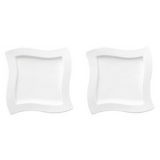 Villeroy&Boch 新浪潮 沙拉盤, 白, 2個