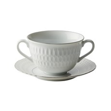 CASA MUUTTI Ccmilo Sophia 白金雙耳湯杯組, 白色, 1套