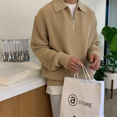 男款 DM 半拉鍊毛衣