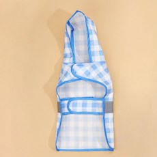 狗狗 Wavy Days Rhody 格紋雨衣, 1個, 藍色