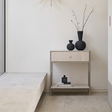 포더홈 무디 모듈 협탁 하부 선반형 600 방문설치, 베이지, 1개