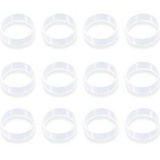 SPACE SHIELD 雙感應 Steam Deck 雙震動 XBOX 控制器 Pro 控制器 搖桿防磨損矽膠保護環, 單品, 透明, 12個