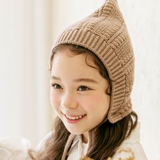 chenny bongbong 兒童毛巾布針織尖頂帽