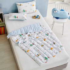 Modern House 3度C 超涼感泡泡紗涼感雙面午睡被 衝浪恐龍, 藍色