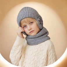 SOMNIUMBEBE 兒童護耳毛帽 + 圍脖套組