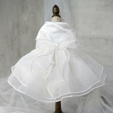 파스텔펫 반려동물 레이스 리본 드레스, 1개