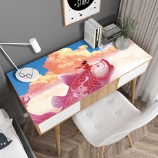 Market A 夢幻樂園防水桌墊, 紅色少女鯉魚, 40 x 80 cm