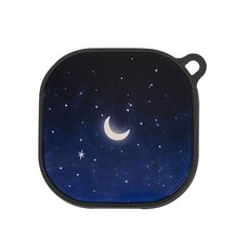 NINE O'Clock 月亮 Lucid Galaxy Buds Pro/Live 保護殼, 單一商品, 新月