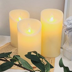 더라임코리아 LED 감성 캔들 무드등 소 + 중 + 대 세트