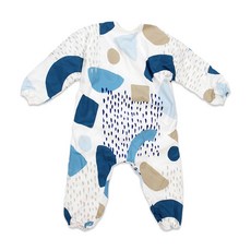 Soabe 頂級Gio幼兒全身美術畫畫衣 + 防水收納袋組合, Gio藍色