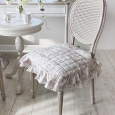 CoTe TaBLe 法式印花方格絎縫棉質椅墊