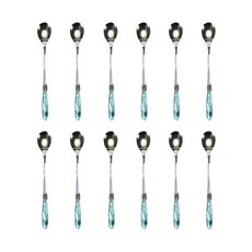 DOMUS&DESIGN Gioello冰茶匙 J294, 深綠色珍珠, 12個