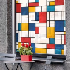 베니리아데코르 레트로 창문접착 시트지, 몬드리안10-227, 폭 45cm x 길이 500cm