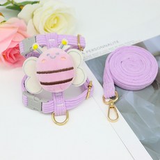 Lanboer 寵物蜜蜂胸背帶套裝, 紫色