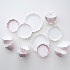 Cozy 4人居家套組 14件組, 粉紅色, 6種