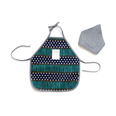 Soabe 兒童 Kiki 防水棉圍裙 + 頭巾套組