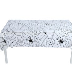 Kipopo 一次性派對萬聖節桌布 白色蜘蛛網 137 x 274 cm, 1個, 1入