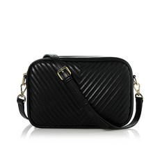 MCLANEE 女款皮革斜背包, Black