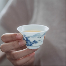 Kyungdeukjin青花雲海茶杯, 單色, 1個