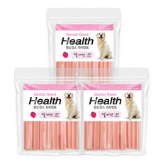 인터펫코리아 강아지 덴탈헬스 플러스 자이언트 껌, 딸기맛, 260g, 3개